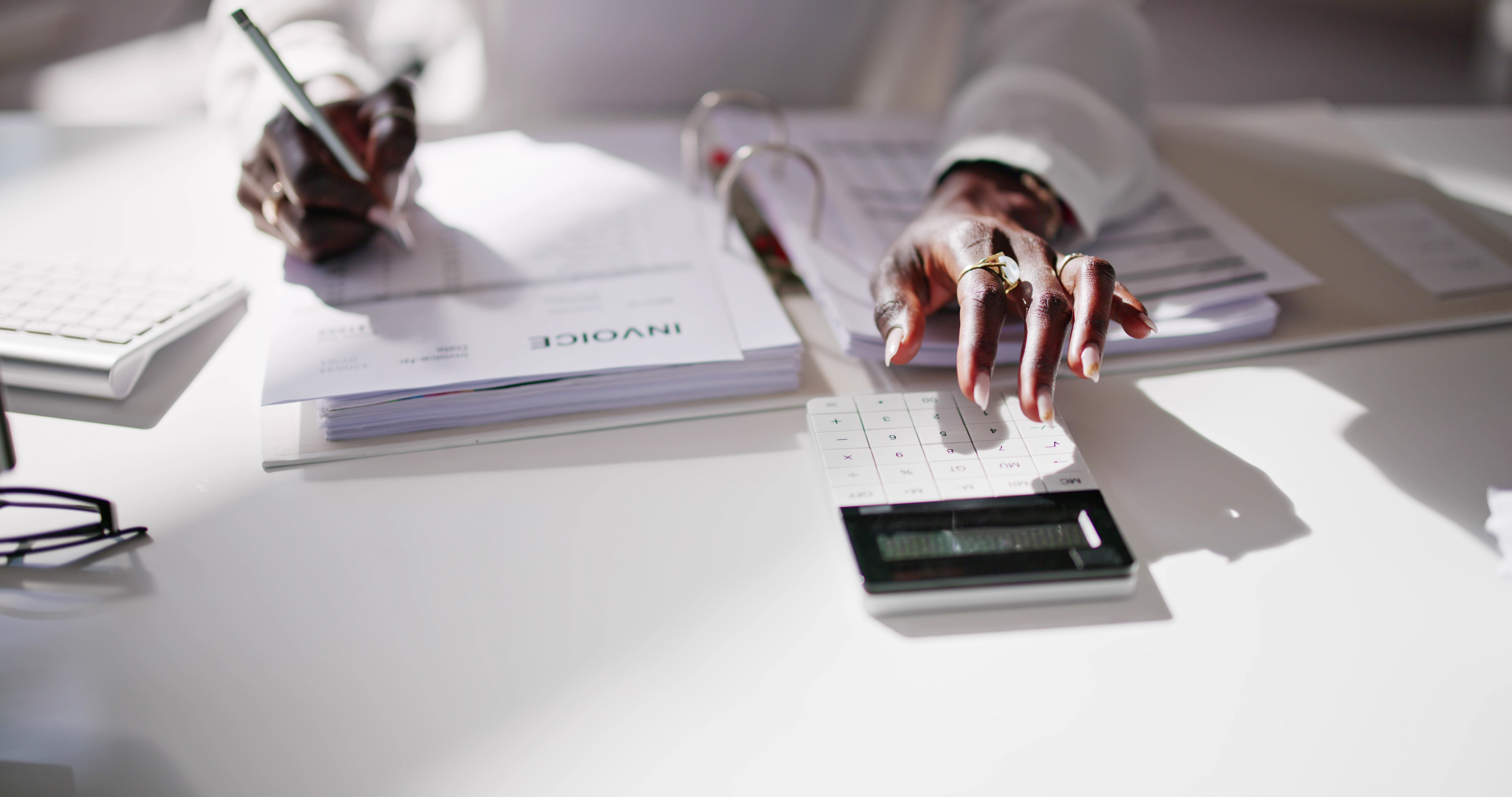 Lady working at desk